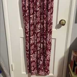 Dresses - Floral Maroon Bodysuit Dresses - Floral Maroon Bodysuit